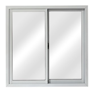 Ventana aluminio blanco corrediza vidrio entero 100 x 90